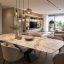 Living e tavolo in ceramica