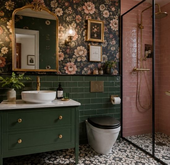 bagno vintage massimalista