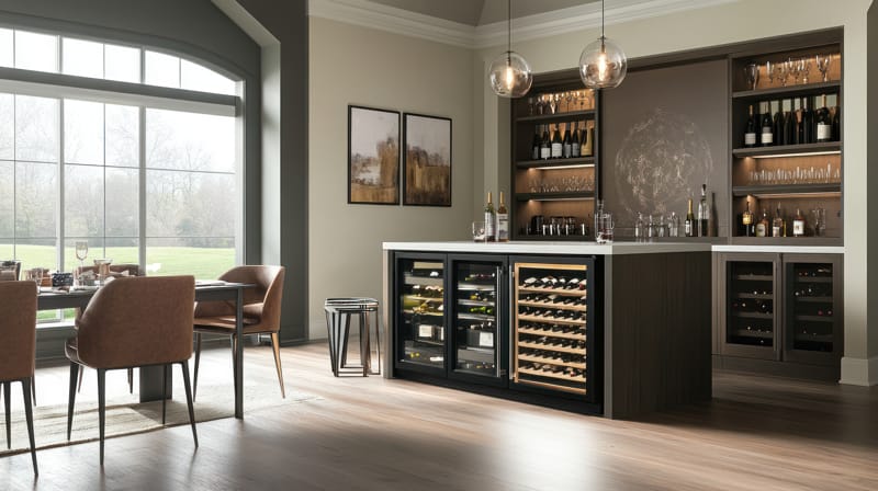 Home bar integrato: il nuovo spazio della convivialità